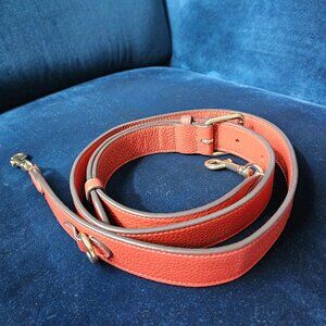 Coach Crossbody Leather Adjustable Strap in rust color